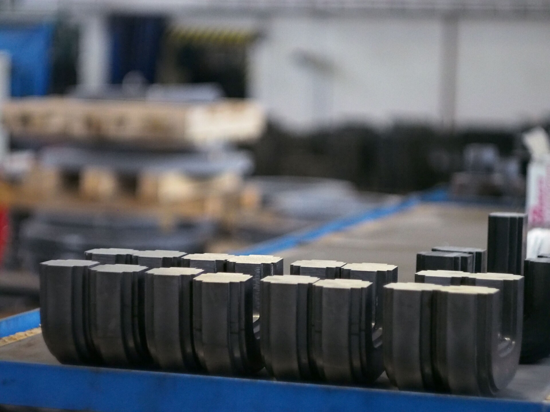 Stacked metal C cores ready for industrial assembly